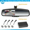 4.3 inch car rearview mirror reverse camera mirror with temperature compass display auto dimming mirror