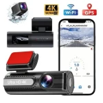 4K Ultra HD Lipstick Driving Recorder WiFi Mobile Phone Interconnection GPS Front and Rear duel view recording camera