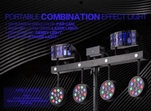 4PCS Flat Par 30W COB LED Par Kit led standing spotlight Dj Bar LED Stage Lighting for Nightclub Music Show