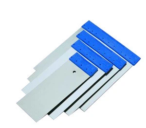 4pcs/set Japanese putty knife, blue plastic parts, stainless steel blade Scraper set
