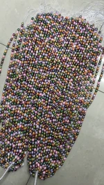 5-6 mm A good quality rice shape pearl full color loose wholesale freshwater pearl in strand -37 cm