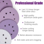 5 Inch 8 Hole Sanding Discs 100PCS 40 60 80 120 180 220 240 320 400 800 Grit Assorted Professional Sandpaper