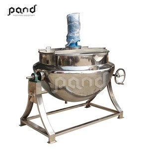 50L Stainless steel gas/steam/electric heating tilting jacketed industrial cooking kettle