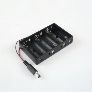 9 Volt Battery Storage Box Case 6AA Battery Clip Holder Cell Container