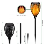 96 LED Solar Flame Light Lamp Flickering Waterproof Garden Decoration Landscape Lawn Lamp Path Lighting Torch Outdoor Spotlight