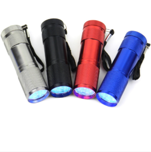 9led uv flashlight 395nm Ultraviolet Blacklight Pet Dog Cat Urine Detector 365nm AAA UV Flash Light