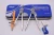 Import 9pcs  geometry set , metal math set , back to school stationery goods from China