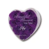 A412049 Aroma bath conetti,confetti soap with pink flower shade rose flower confetti soap in heart shape pvc box