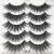 Import Abestyou 5 Pairs 12-25MM Luxury 100% real 3D Mink Eye Lashes Wholesale Private Label 3D Mink Eyelashes from China