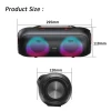 ABS-2661 Super Bass Woofer Wireless Portable IPX6 Waterproof Speaker with RGB light outdoor Active HIFI Music Party BT Speaker