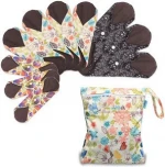 Absorbent Reusable Sanitary Pads Washable Bamboo Cloth Menstrual Pads Sanitary Napkins