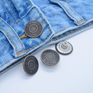 Accept Customized Small Batch Brass Copper Metal Custom Metal logo Button Gold Jeans Button