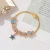 Import Adjustable Purple Crystal Beads Heart Bracelets Rose Gold Plated High Heels Feather Wing Charm Bracelet from China