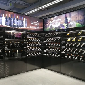 Alcohol Display Rack Liquor Display Cabinet Wine Cabinet Display Shelves Supermarket Cabinet