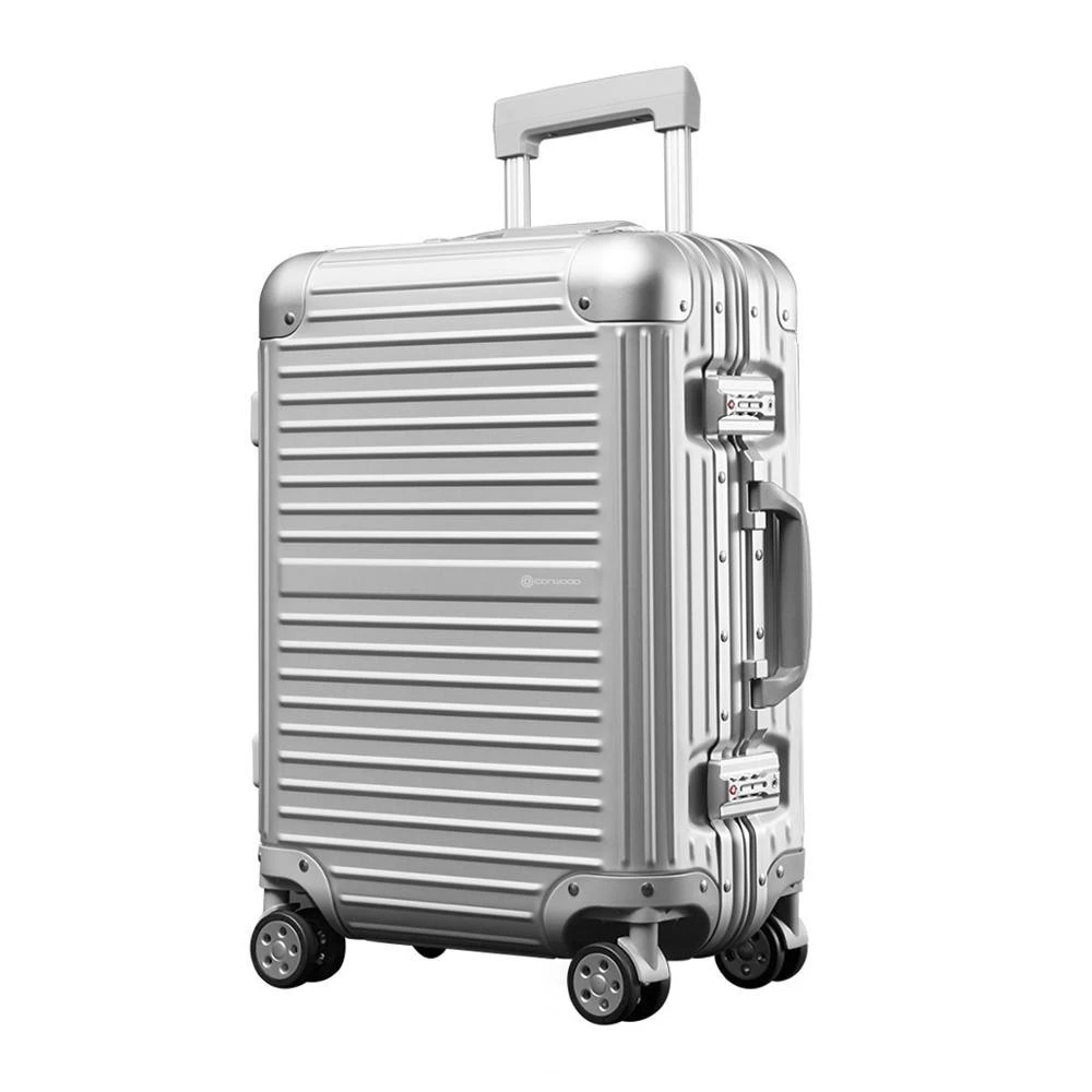 Aluminum high quality trolley case for easy trip airplane luggage with telescopic handle
