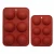 Import Amazons hot selling silicone 6 with half round cake mold small and large 6-hole chocolate baking mold from China
