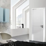 American Main Doors Design Commercial Building Apartment House Room Interior Mdf Door Wood Veneer Mdf Wooden Door