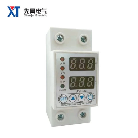 AVP 63 Automatic Adjustable Over Under Voltage Protector Overvoltage High Quality Dual Display Over and Under Voltage Protector