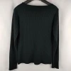 AW Womens rib knitted solid color crew neck pullover sweater