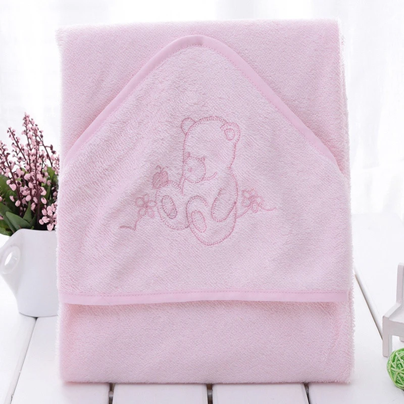 Baby Bath Towel Wholesale 100% Bamboo Fiber Soft and Comfortable 90x90cm 345gsm Infant Towel Babies Hooded Towel
