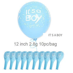 Baby Shower Decorative Products BOY OR GIRL Balloon 12 Inches 2.8 Grams Full Printed Latex Balloon