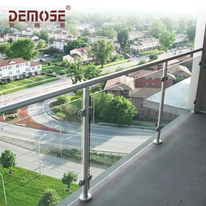 balcony stainless steel tempered glass railing custom glass railing