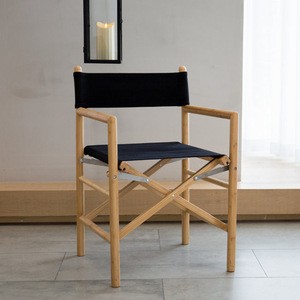 BAMBKIN Bamboo outdoor portable folding canvas director&#39;s chair