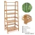 Import Bamboo Ladder Shelf Bookcase 4 Shelf Storage Rack Display Stand from China