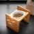 Bamboo Raised Pet Bowl for Cats and Small Dogs,Adjustable Elevated Dog Cat Food and Water Bowl Stand Feeder with 2 Ceramic Bowls