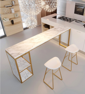Bar table partition light luxury Nordic marble bar sitting room table and chair