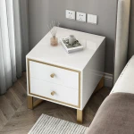 Bedroom furniture bedroom sets white wooden bedside cabinet modern nightstand bedside table with drawers