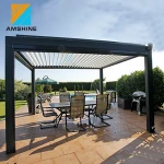 Best Selling Aluminum Profile Motorized Opening Roof Louver Pergola Covers Waterproof