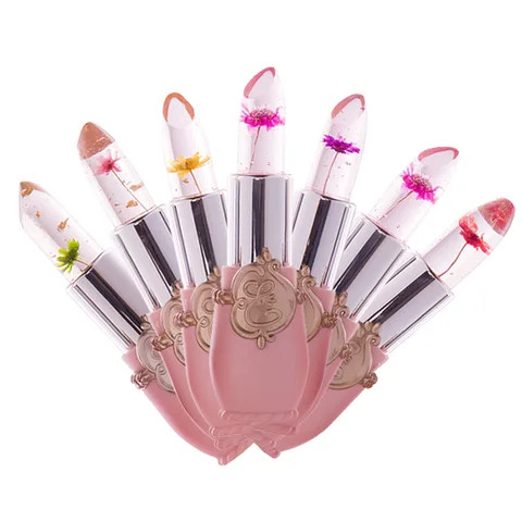 Best Selling Wholesale Flower Jelly Transparent Temperature Color Changing Lipstick