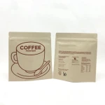 Biodegradable customized envelopes kraft paper coffee powder side sealing packaging