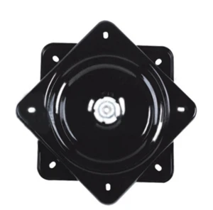 Black square heavy duty ball bearing swivel plate,furniture hardware turntable swivel plate