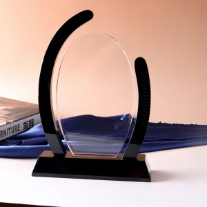 Blank crystal awards Glass plaque design for 3D laser engraving