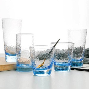 Blue Color Glass High Quality Glass Water Cup Tumbler Glass Cup for Home Glassware