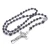 Import Blue Sandstone 8mm Beads Necklace with Gift Box St Benedict Catholic Men Rosary from China