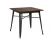 Import BOHAO 80*80*75CM Black Color Industrial Dining Table Kitchen Table With Solid Wood Table Top SET OF 1 PCS from China