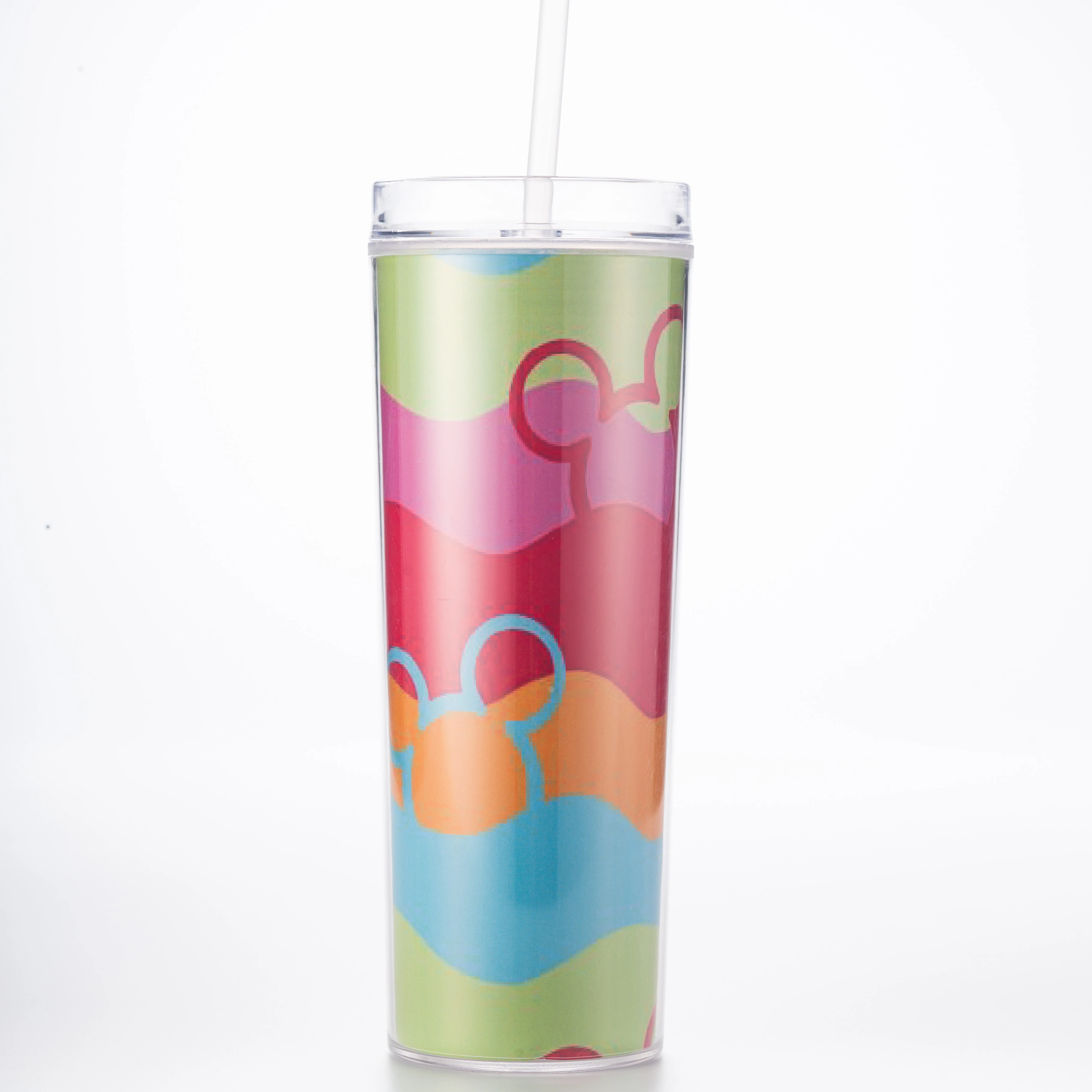 Bpa-free Customized double wall plastic water bottle,fruit juice drinking water bottle