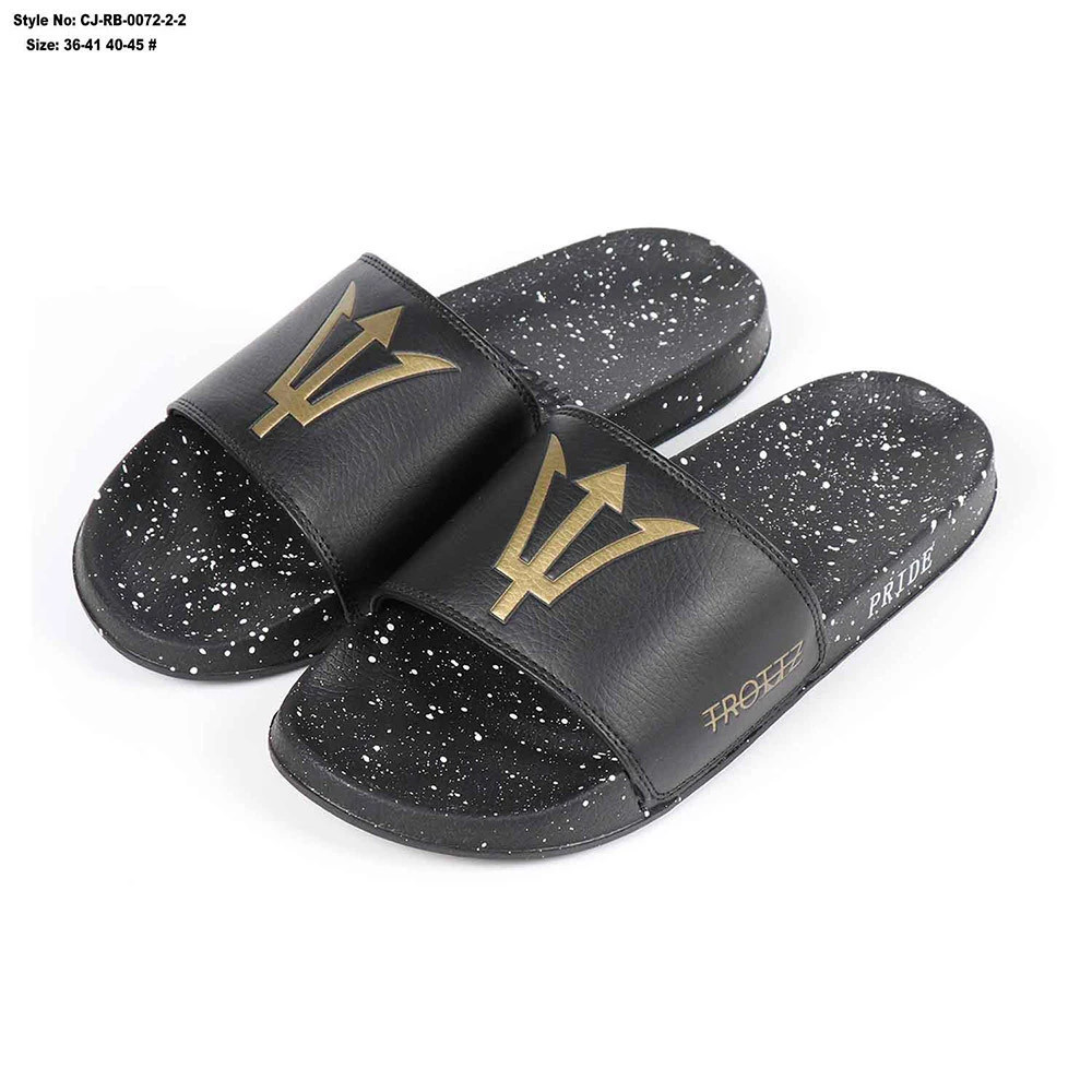 Brand casual Chinese rubber PU shoe sandals wholesale beach new PVC design of house indoor home Eva slide customer men slippers