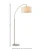Import Brushed nickle metal base fabric shade arc fish standing floor lamp from China