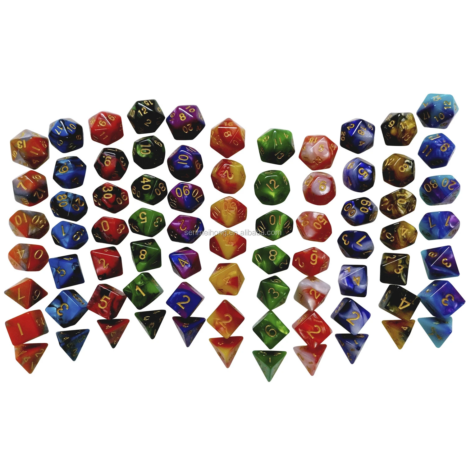 Buy Bulk Wholesale Custom D4 D6 D8 D10 D12 D20 D Twotone Plastic