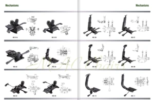 butterfly recliner swivel mechanism locking and tilting for office chair