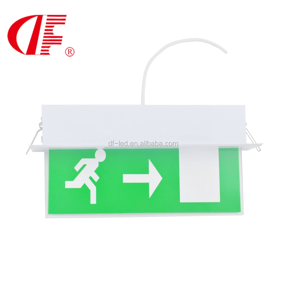 Ceiling Recessed LED emergency Light Exit Sign
