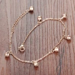 cheap  anklets foot body jewelry with small bell,  stainless steel girls  anklets