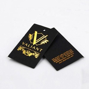 Cheap Custom Design Printing Logo labels for clothing Paper Garment Hang Tag