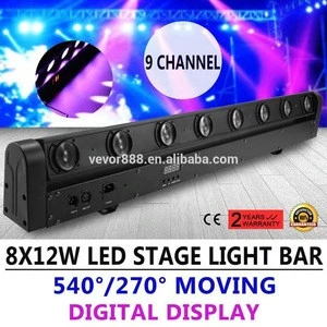 cheap moving head lights 8X12W 100W RGBW 4 in 1 Beam LED Bar DMX DJ Stage Lighting Moving Head Light