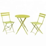 Cheap Portable Folding Metal Table and Chairs Sets Bistro Set