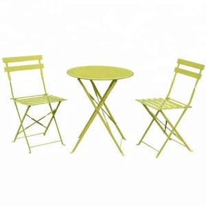 Cheap Portable Folding Metal Table and Chairs Sets Bistro Set